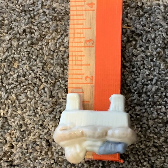 Vtg Porcelain Christmas Nativity Figurine Set Blue White Baby Jesus Mary Joseph - Picture 6 of 6